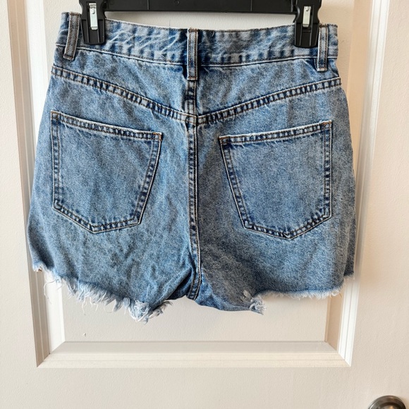 High Rise Ripped Jean Shorts - Picture 2 of 6